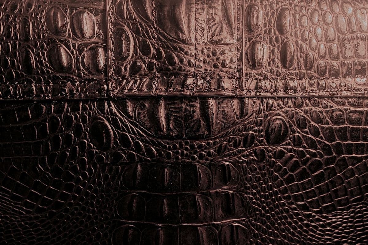 Crocodile-Embossed Leather