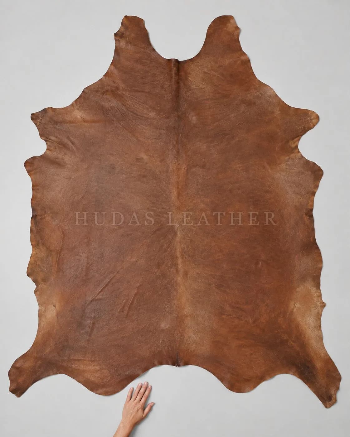 Raw Cowhide in Brown — raw skin, photographed unaltered, view 2