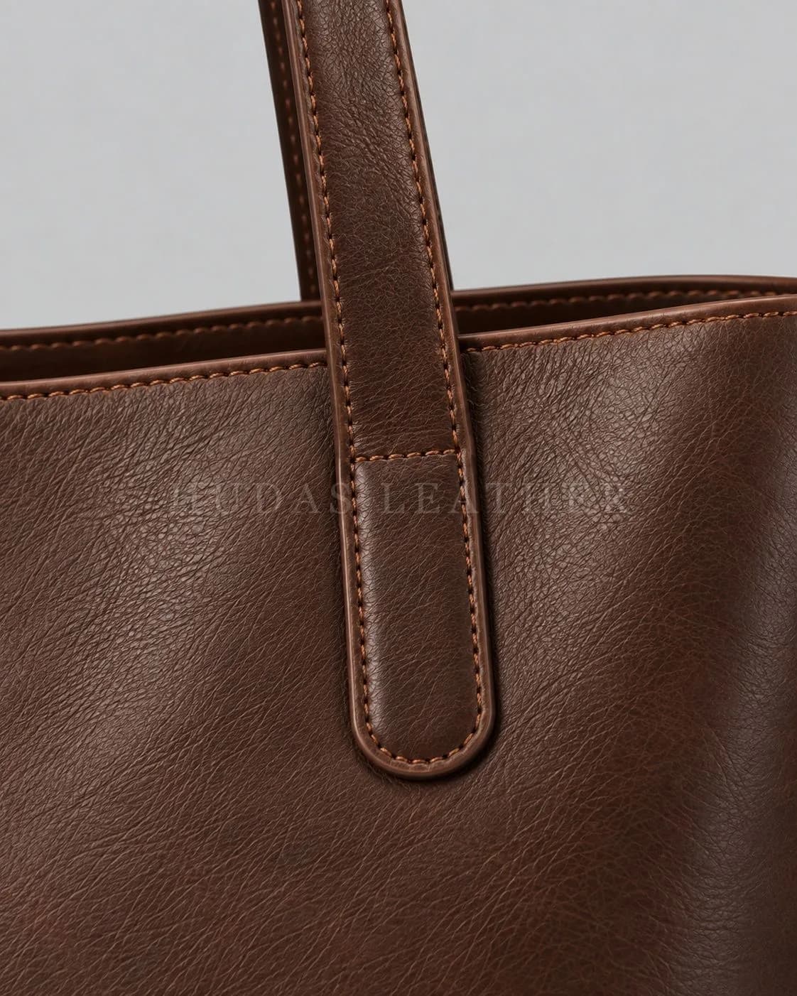 Classic Leather Tote in Full-Grain Polished Cowhide, Dark Walnut, view 4