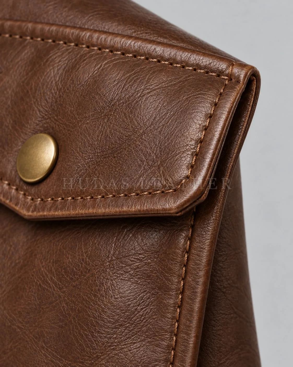 Field Jacket in Full-Grain Polished Cowhide, Dark Walnut, view 3