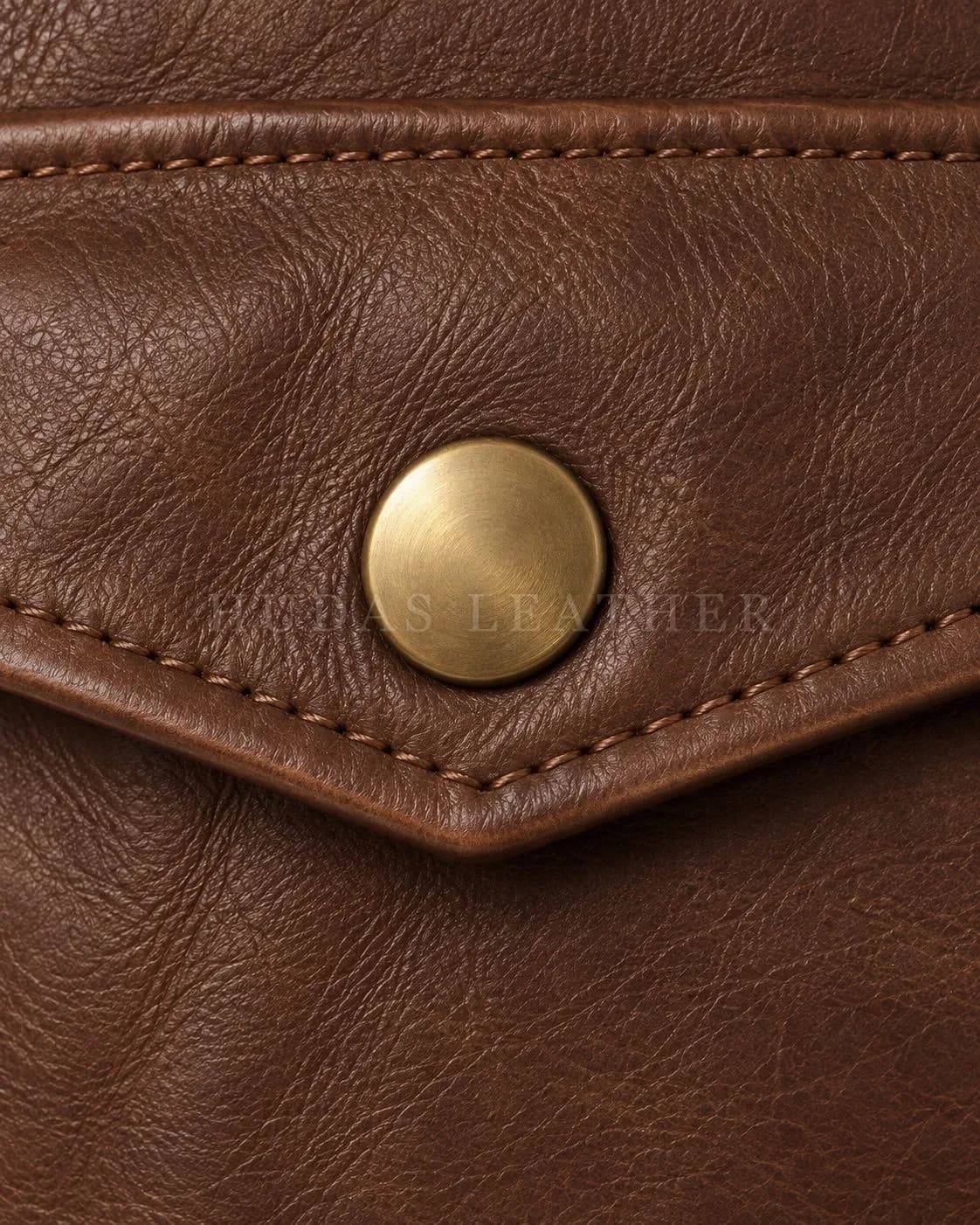 Field Jacket in Full-Grain Polished Cowhide, Dark Walnut, view 4