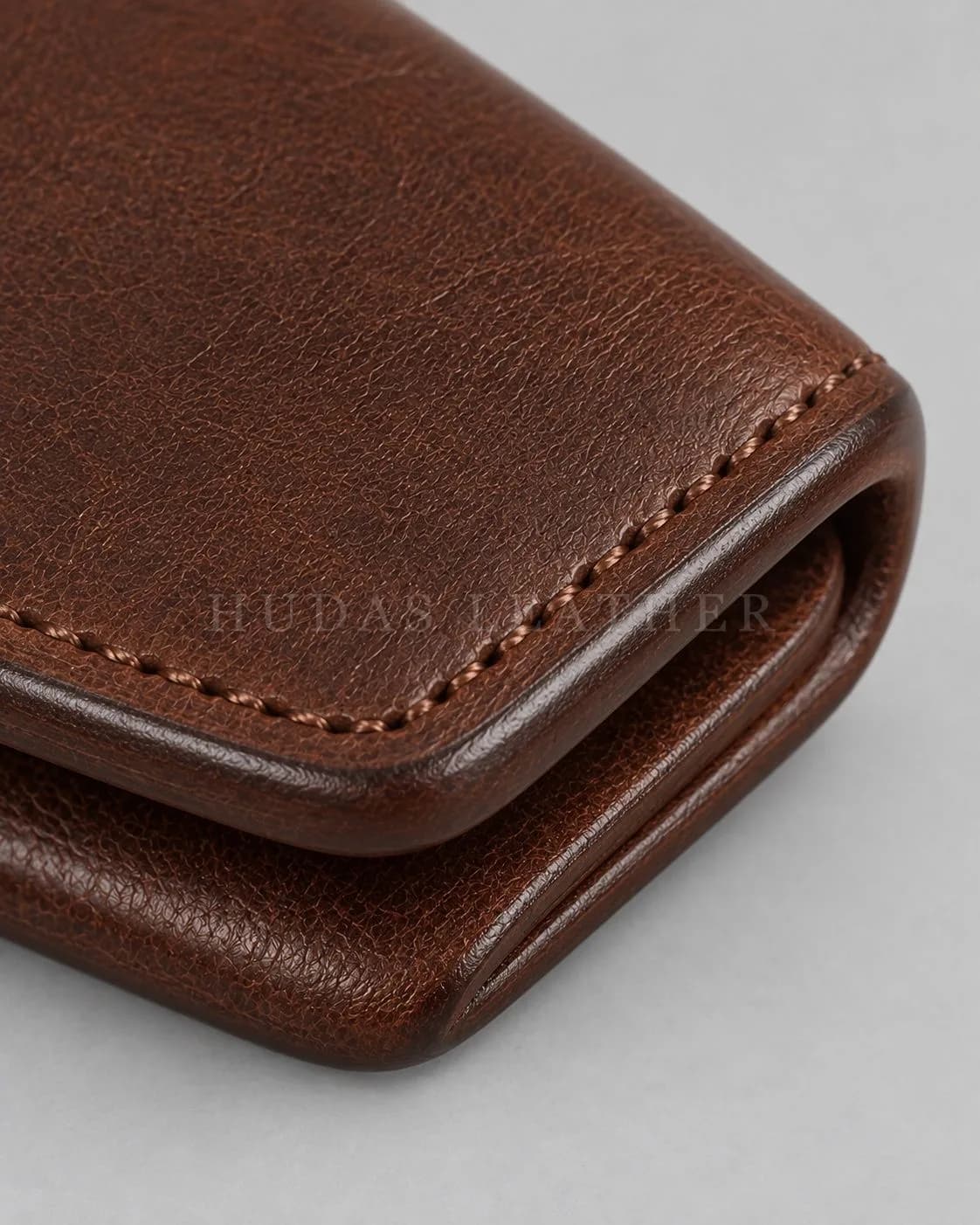 Heritage Bifold Wallet in Full-Grain Polished Cowhide, Dark Walnut, view 3