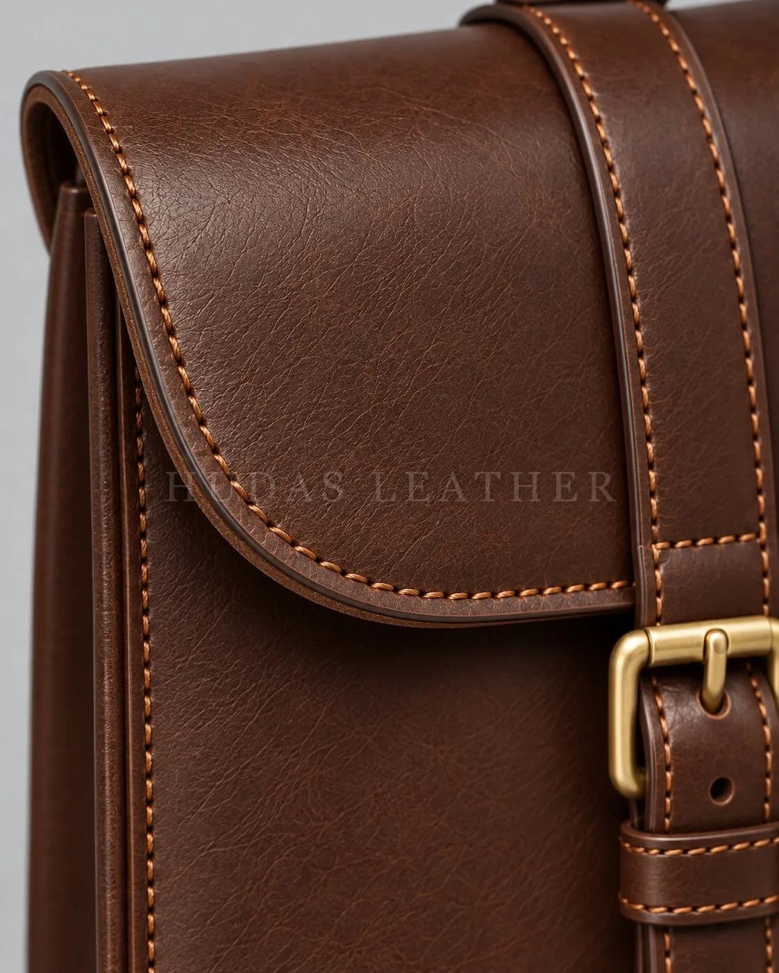 Heritage Briefcase in Full-Grain Polished Cowhide, Dark Walnut, view 3