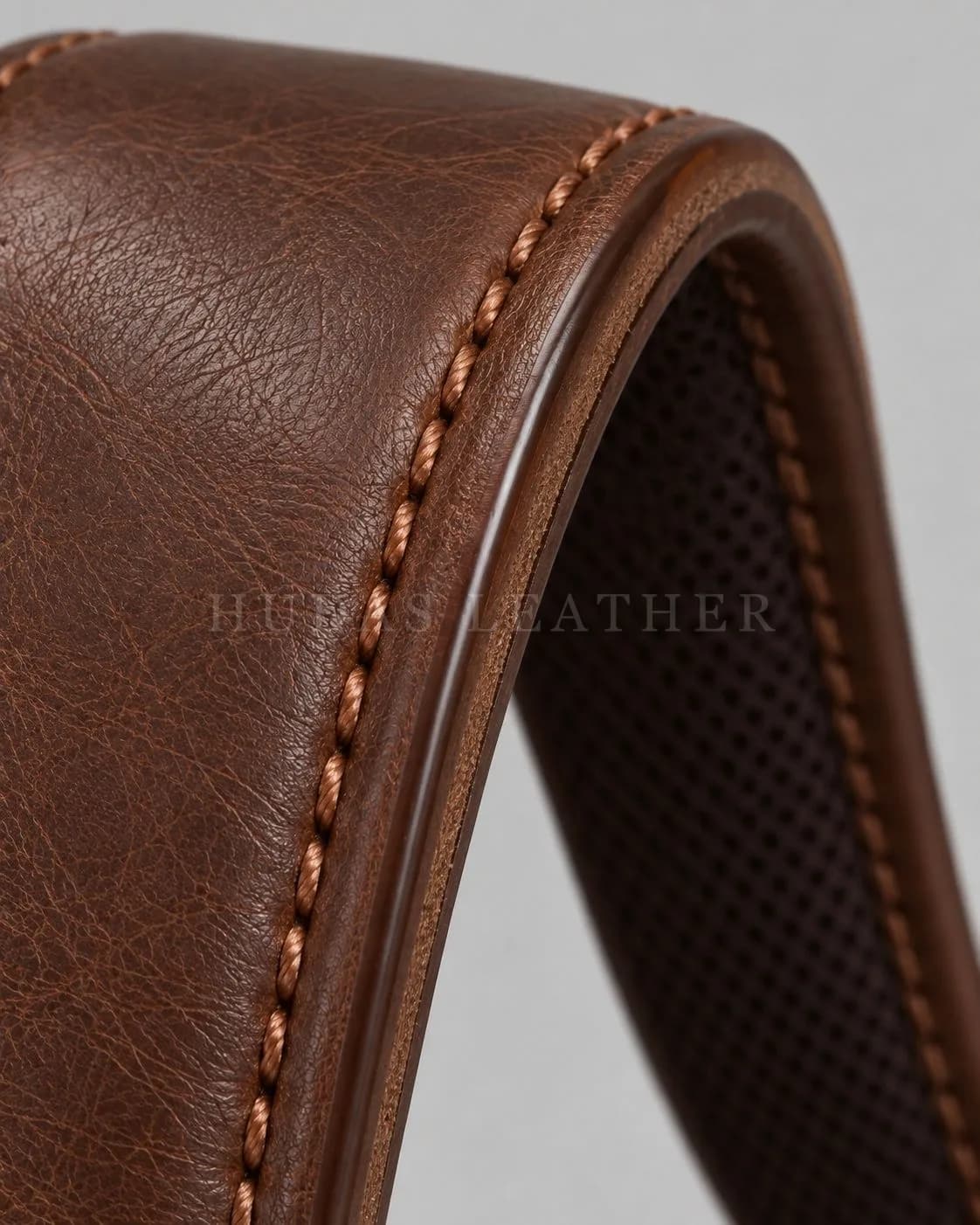 Leather Backpack in Full-Grain Polished Cowhide, Dark Walnut, view 3