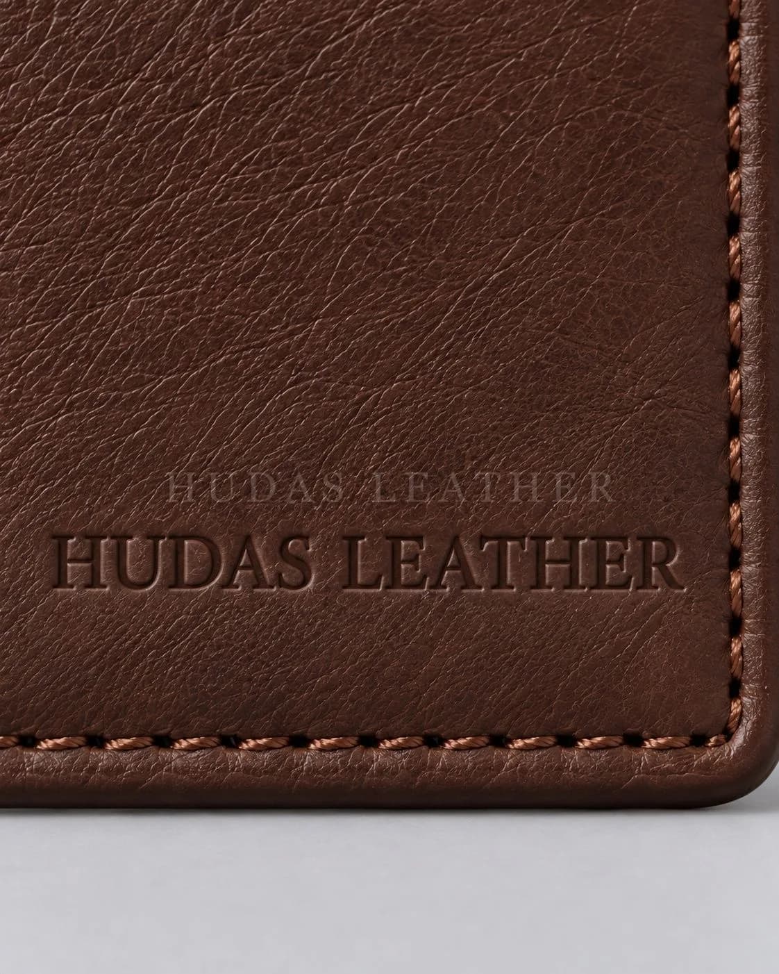 Monogrammed Card Holder in Full-Grain Polished Cowhide, Dark Walnut, view 4