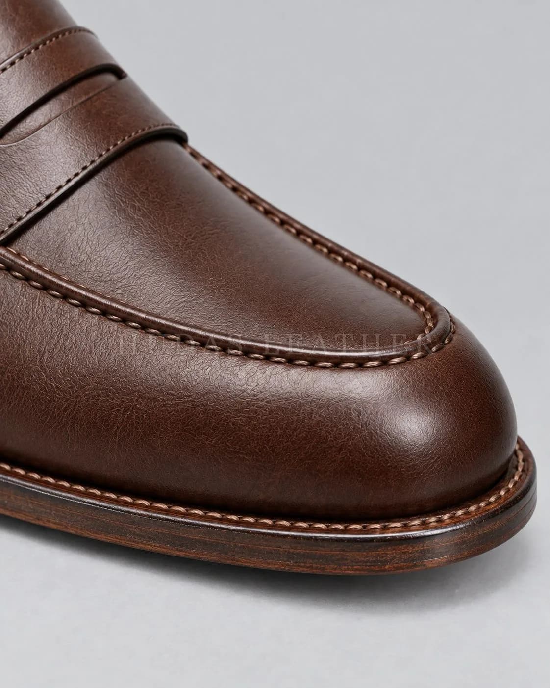 Penny Loafer in Full-Grain Polished Cowhide, Dark Walnut, view 3