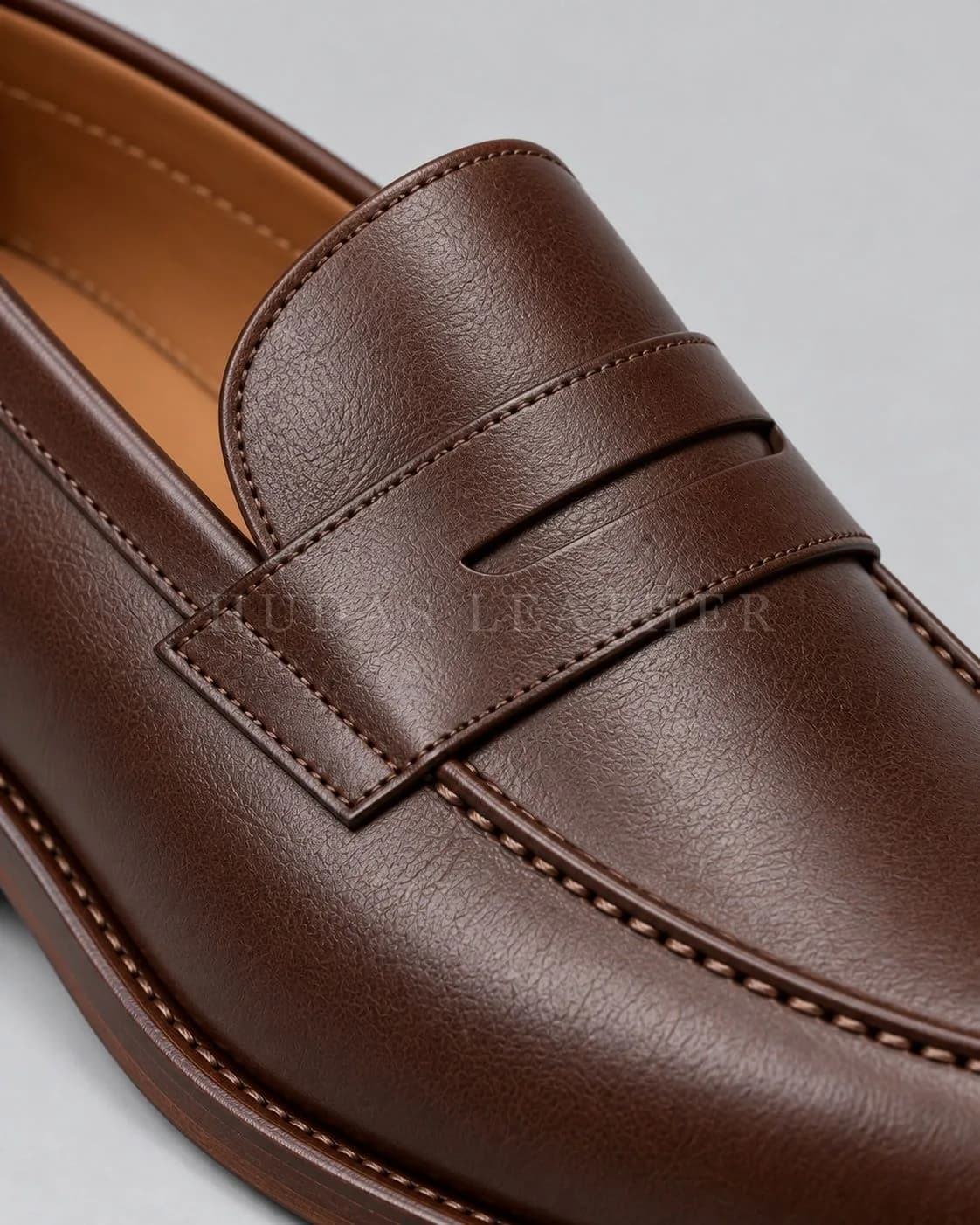 Penny Loafer in Full-Grain Polished Cowhide, Dark Walnut, view 4