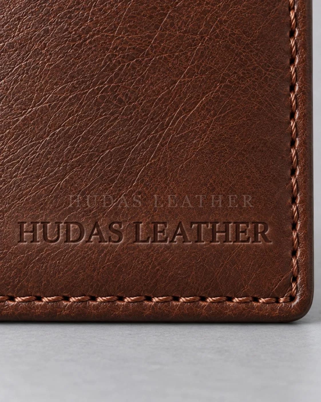 Personalized Wallet in Full-Grain Polished Cowhide, Dark Walnut, view 4