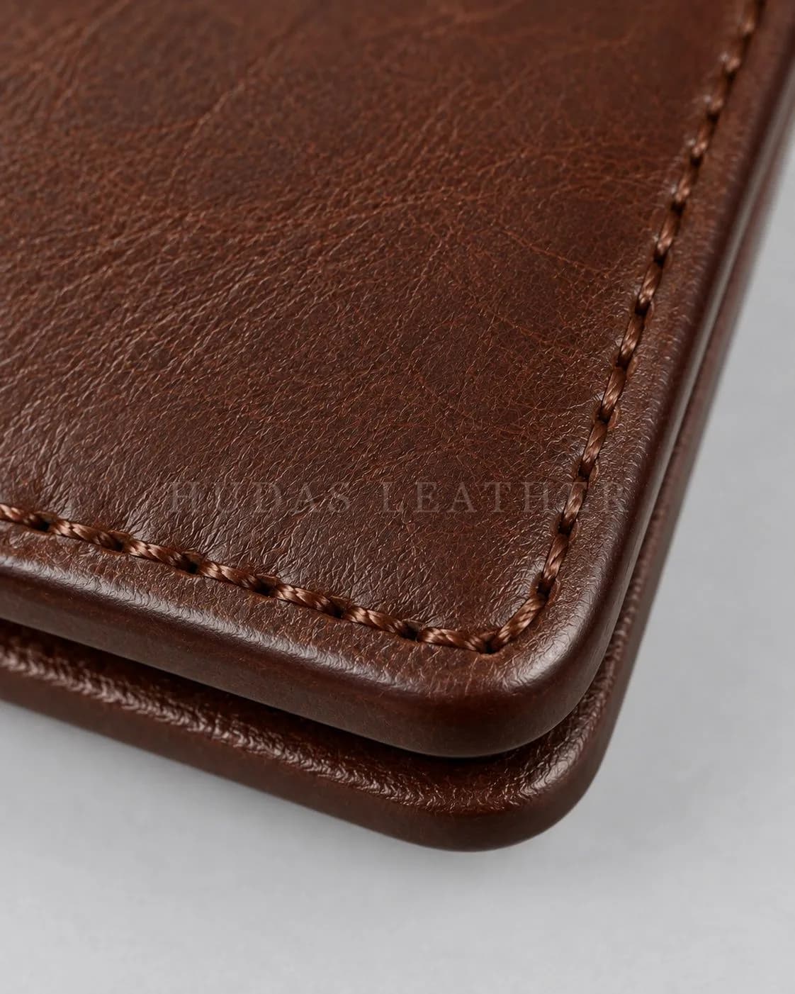 Travel Document Wallet in Full-Grain Polished Cowhide, Dark Walnut, view 3