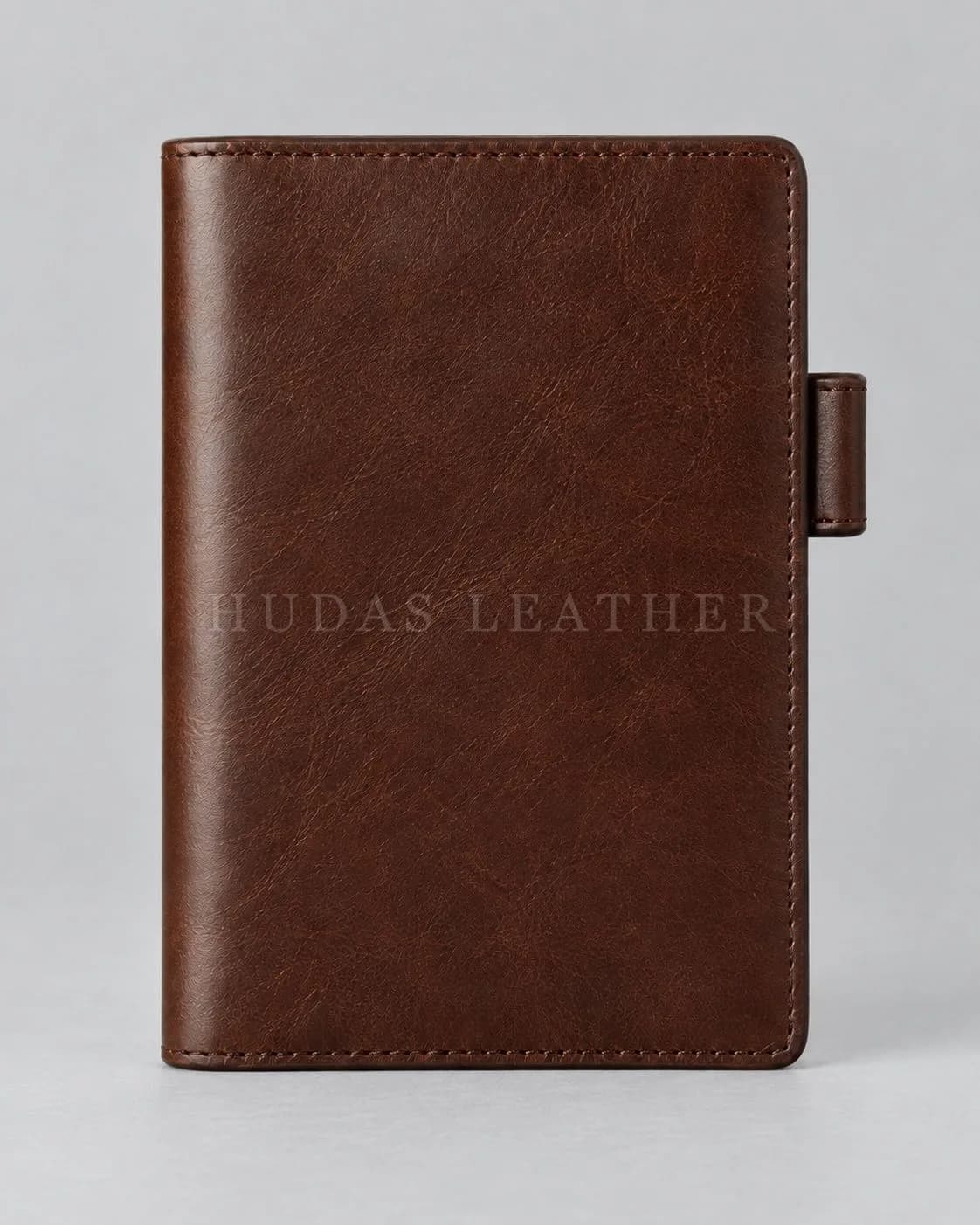 Travel Document Wallet in Full-Grain Polished Cowhide, Dark Walnut